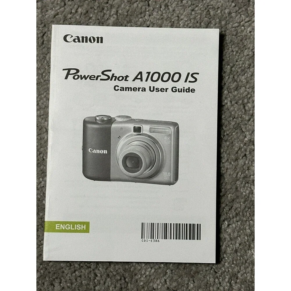 Canon PowerShot A1000 IS Empty Box Manuals CDs Wrist Strap ONLY NO CAMERA